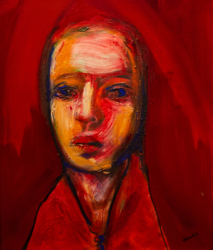 Antonio VERONESE - Painting - La fille en rouge