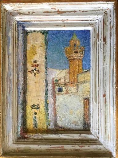 Paul CIROU - Peinture - Sidi Belhassen El Halfaoui mosque – Tunis 