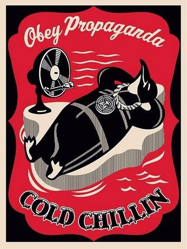 Shepard FAIREY - Print-Multiple - "Cold Chillin" (red)