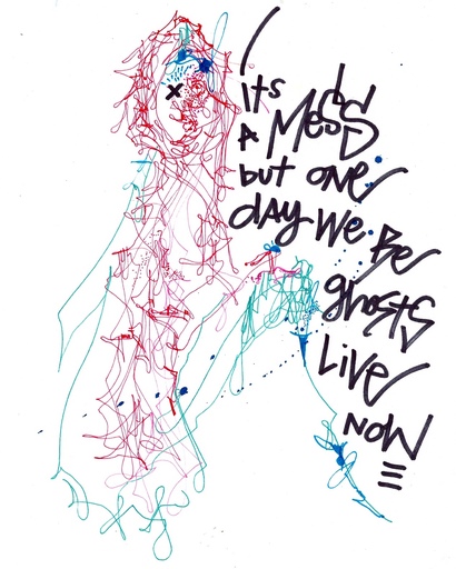 Michael ALAN - Drawing-Watercolor - It’s a Mess but One Day We will all be Ghosts