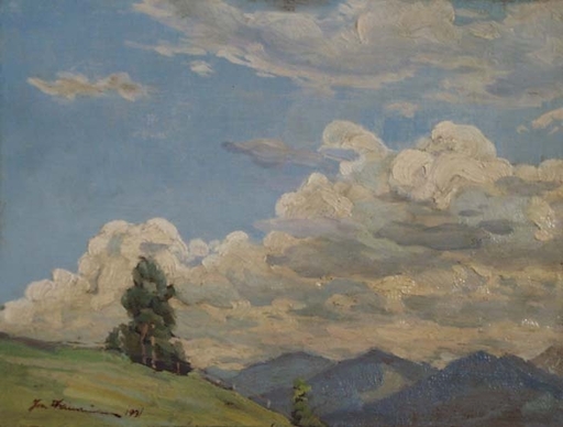 Josef Franz WEINWURM - Pittura - "Austrian Landscape", Oil Painting, 1931