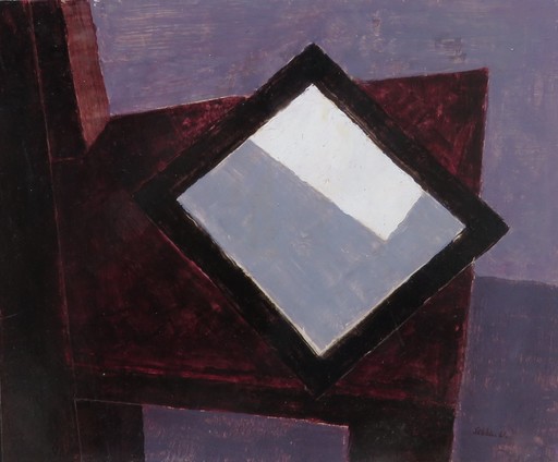 Shalom Siegfried SEBBA - Painting - Mirror on a chair