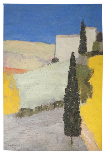 Bernard CATHELIN - Tapestry - Paysage de Toscane
