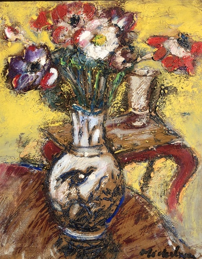 Michel NO - Peinture - Bouquet de fleurs