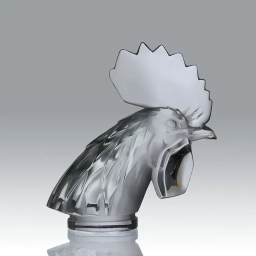 Marc LALIQUE - Sculpture-Volume - "Tête de Coq" by Marc Lalique