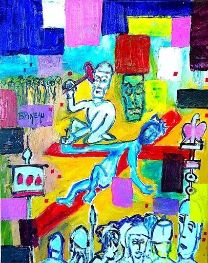 Bernard PINEAU - Gemälde - H249F25 Jésus clouté