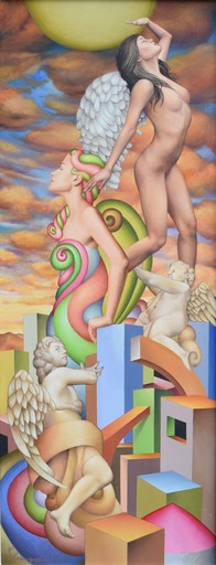 Fabio CARMIGNANI - Gemälde - Una spinta verso l'alto