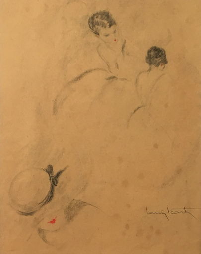 Louis ICART - Drawing-Watercolor - Studi di figure femminili
