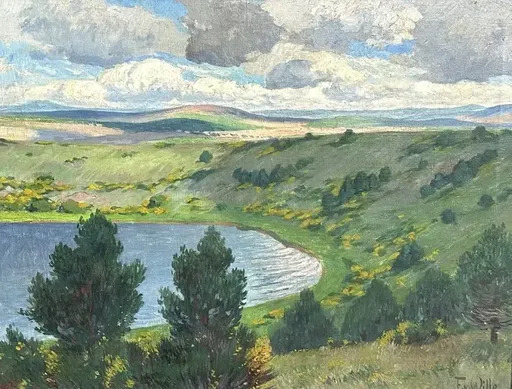 Fritz VON WILLE - Painting - Eifellandschaft