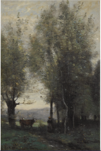 Camille Jean-Baptiste COROT - Painting - La Vachère de Ribagnac