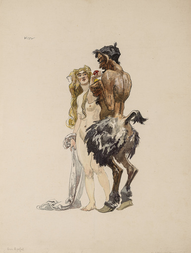 Heinrich KLEY - Drawing-Watercolor - Der Apfel