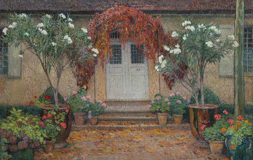Henri MARTIN - Painting - Automne, L'entrée principale de Marquayrol