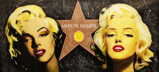 Steve KAUFMAN - Pittura - Double Marilyn - The Hollywood Star