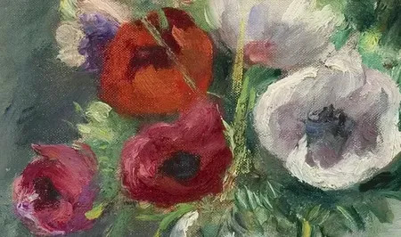 Anémones dans un vase blanc by | Henri MANGUIN | buy art online