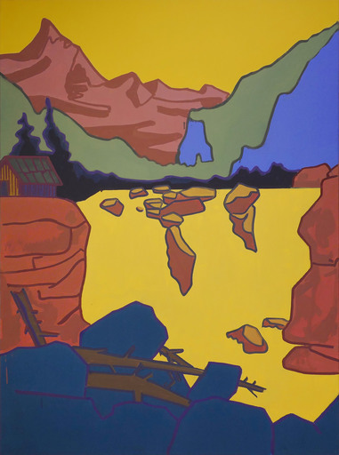 Hubert SCHMALIX - Painting - Landscape, „Yellow Water“