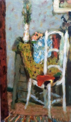 Eugène BABOULENE - Painting - La chaise blanche