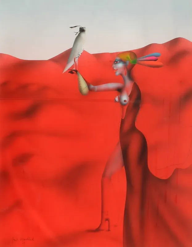 falknerin by paul wunderlich buy art online artprice