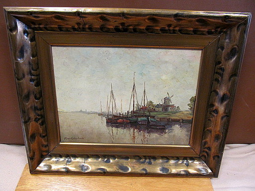 Hans HÄRLANDER - Gemälde - Segelboote am Haff
