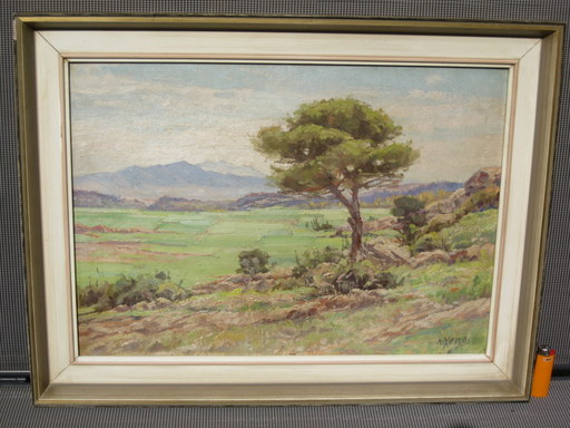 Nikos XENOS - Gemälde - Summer landscape