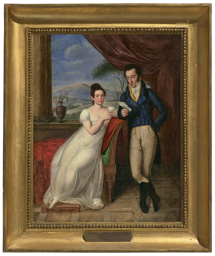 Mathilde MALENCHINI - Painting - Portrait of Vincenzo Camuccini (1771-1844) and his wife