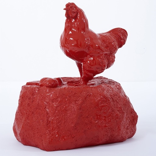 William SWEETLOVE - Sculpture-Volume - Chicken on rock