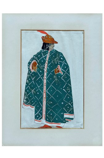 Léon BAKST - Zeichnung Aquarell - Léon Bakst - Etude de costume d'Archer, 1911