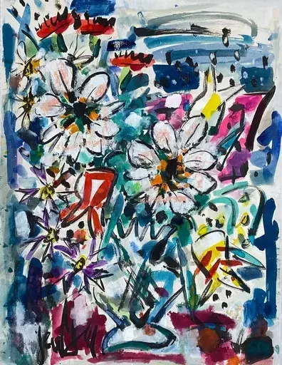 GEN PAUL - Drawing-Watercolor - Bouquet de printemps