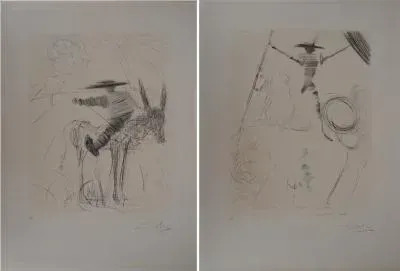 Don Quixote And Sancho Panza By Salvador Dali Buy Art Online