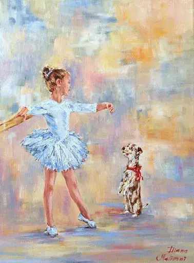 Diana MALIVANI - Peinture - La leçon de ballet