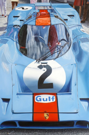 Enrico GHINATO - Painting - Porsche 917 - Gulf