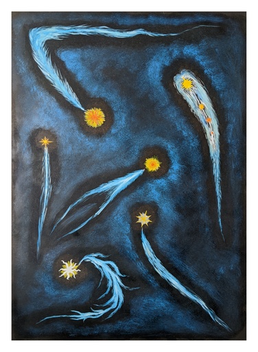 Nika KOPLATADZE - Painting - Dancing Comets