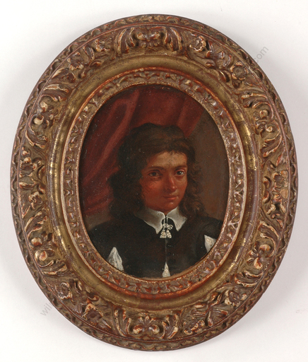 Miniatura - "Portrait of a Youth", Oil on copper miniature, ca.1650