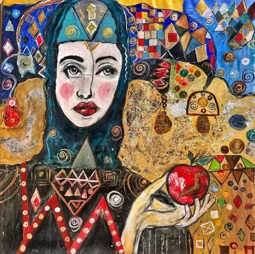 Suzi FADEL NASSIF - Painting - Lina in Wonderland