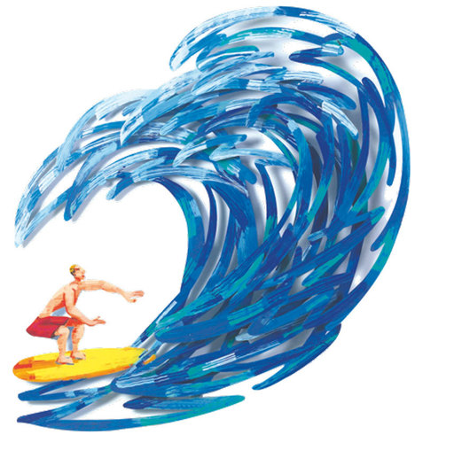 David GERSTEIN - Skulptur Volumen - Surfer