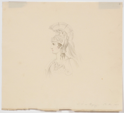 Sigmund Ferdinand VON PERGER - Zeichnung Aquarell - Sigmund Ferdinand von Perger (1778-1841) "Goddess Athena"