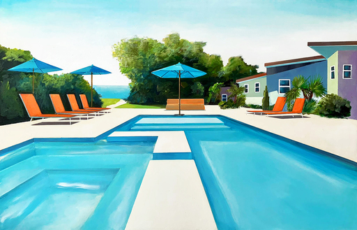 Daniel RAYNOTT - Gemälde - Swimming pools
