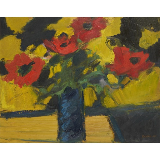 John HOUSTON - Painting - Poppies