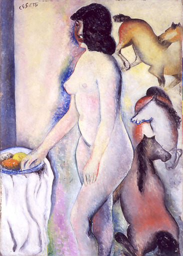 Giuseppe CESETTI - Peinture - Nudo, Natura Morta e Cavalli