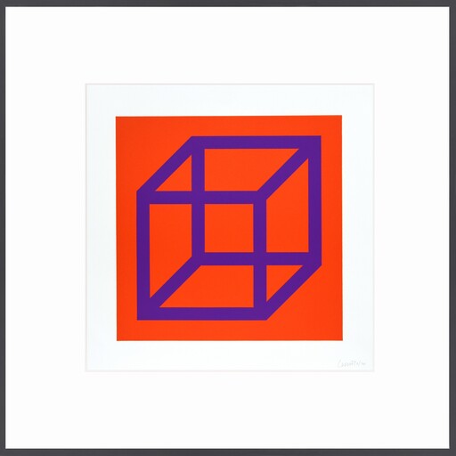Sol LEWITT - Estampe-Multiple - Open Cube in Color on Color Plate 29