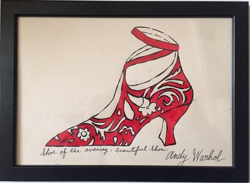 Andy WARHOL - Zeichnung Aquarell - beautiful shoe