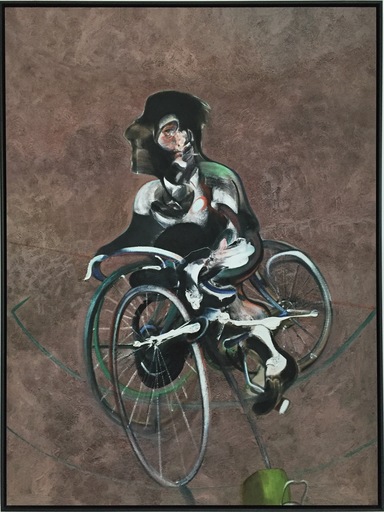 Francis BACON - Estampe-Multiple - Portrait of Georges Dyer riding a bicycle