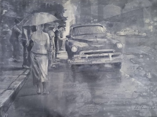 Luis Enrique CAMEJO - Painting - De la serie La Habana Elegante