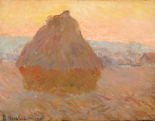 Blanche HOSCHÉDÉ-MONET - Peinture - Grain Stack in Giverny, 1899 by Blanche Hoschedé Monet