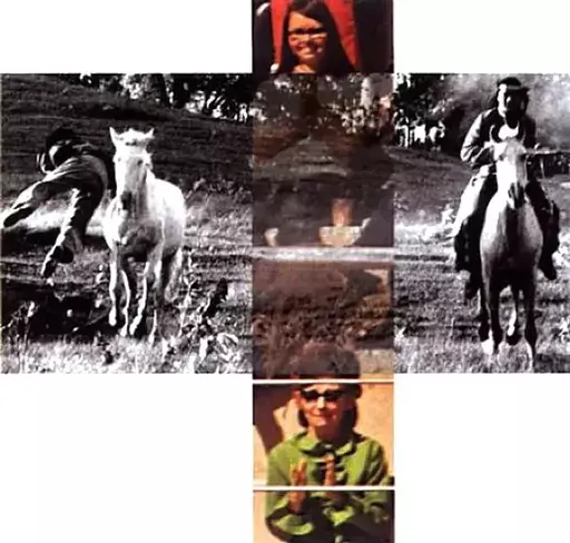 John BALDESSARI - Grabado - The intersection series : Person on horse and person falling