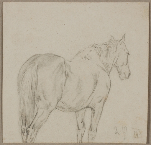 August RITTER VON PETTENKOFEN - Zeichnung Aquarell - "Horse Study"