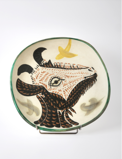 Pablo PICASSO - Ceramic - Tête de chèvre de profil
