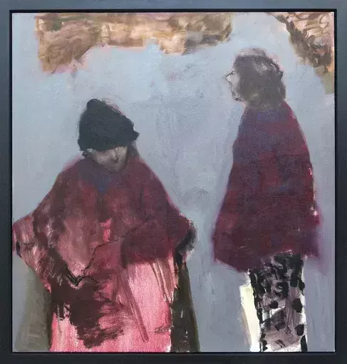 Jennifer HORNYAK - Gemälde - Connecting Red with Grey