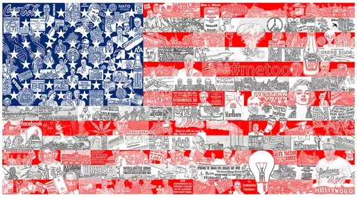 チャールズ・ファジーノ - 版画 - Historically... our American flag