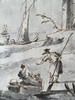 Francesco GUARDI - Disegno Acquarello - Paysage en Ruine