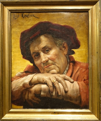 Jules Arsène GARNIER - Painting - Portrait of an actor - Jules GARNIER (1847-1889)